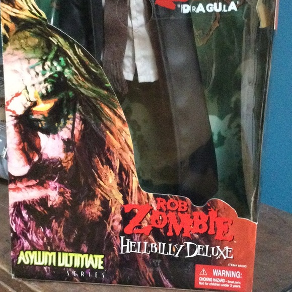 RARE Rob Zombie Rare 18" Art Asylum Action Figure Hellbilly Deluxe plays Dragula - Picture 4 of 7